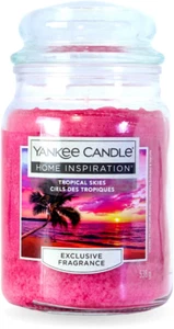 Yankee Candle Scented Fragrance Large Glass Jar Tropical Skies 538g - Pink - Picture 1 of 1
