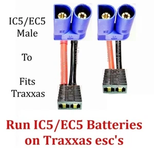 RCP Adapters EC5/IC5 Male to Fits TRX Wire Adapters 8 or 10 awg Wire - Picture 1 of 11