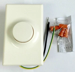 VIRIBRIGHT Interruttore Push ON/OFF Luce Rotante Dimmer Universale LED Dimmer AVORIO - Foto 1 di 4