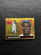 2013 Topps Factory Exclusive 1955 Chrome Gold Refractor #JRG- 3 Jackie Robinson