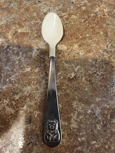 Vintage  Baby Toddler Spoon With BEAR Stainless Steel Japan - Picture 1 of 4