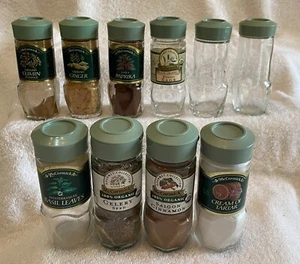 Vintage McCormick GREEN Lid Spice Jars - Choose Yours.    Buy More and Save! - Picture 1 of 7