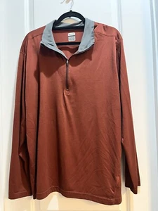 Camisa Columbia Media Cremallera Pullover Cuello Borgoña/Gris Talla XL Poliéster - Imagen 1 de 6