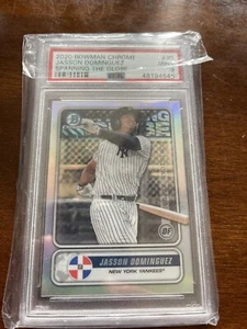 2020 Bowman Chrome SPANNING GLOBE Jasson Dominguez ROOKIE RC PSA 9 GEM MINT - Picture 1 of 3