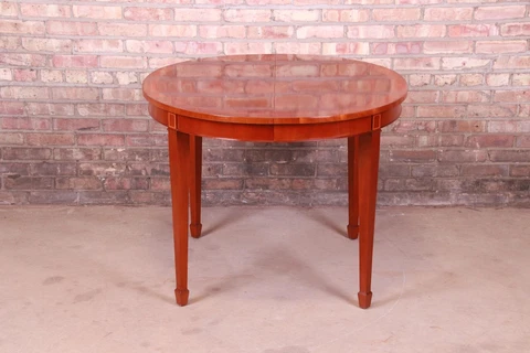 Kindel Furniture Federal Style Banded Mahogany Extension Dining or Game Table Cover
