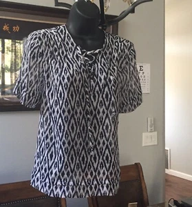 Banana Republic Extra Small Black & White Top - Picture 1 of 3