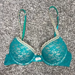 Aerie Bridget Women's Size: 32B Teal Lace Adjustable Strap Bra - Picture 1 of 15