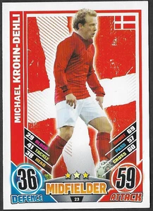 #23 TOPPS - MATCH ATTAX CARD GAME - ENGLAND 2012 - MICHAEL KROHN-DEHLI DENMARK - Picture 1 of 3