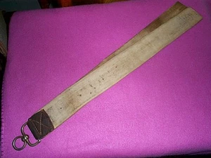 Vintage Straight Razor Knife Sharpener Two Piece Linen Strop - Picture 1 of 6