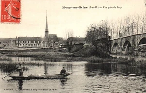 CPA 77 - MOUY SUR SEINE (S. et M.) - Vue prise du Bray (barque) - Photo 1/2