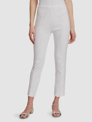Pantalones elásticos Joan Vass para mujer con adornos blancos talla pequeña 1P $205 Foto 1 de 4