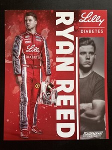 RYAN REED ~ 2017 Hero Card 8x10 Postcard NASCAR #16 Lilly Diabetes Sponsor ROUSH