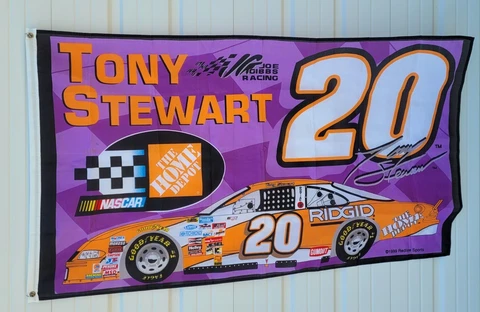 1999 NASCAR Tony Stewart Rookie Year Flag/Banner, Joe Gibbs Racing, Home Depot Cover