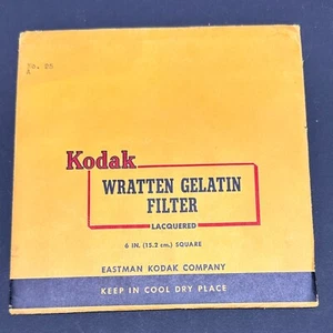 Sealed NOS Kodak Wratten Gel 6x6 150mm #25 A  FIlter - Picture 1 of 2