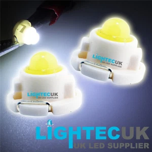 WHITE T5 TWIST LOCK NEO WEDGE CAR INTERIOR BULB DASH INSTRUMENT LED LIGHTS T4.7 - Picture 1 of 5