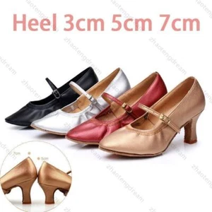 3/5/7cm Donna Donne ragazze Latino Sala Chacha Tango Scarpe da ballo Tacco - Foto 1 di 17