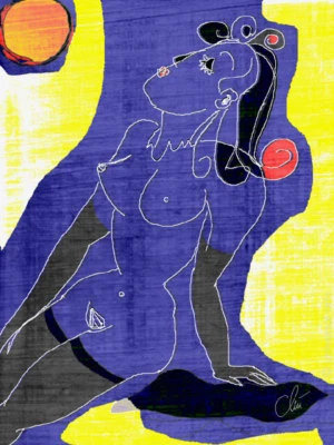 JACQUELINE DITT - Ebony w.r.Highlights ltd.sign.Original Druck Grafik Pin Up Akt - Bild 1 von 3