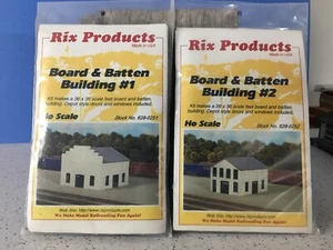 Rix Products HO Scale Board & Batten Buildings, 1 & 2 sealed plastic kits C-8 - Picture 1 of 2
