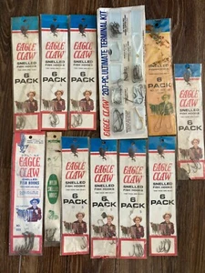 NEW LOT FISHING RIGS LEADERS HOOKS EAGLE CLAW USA SNELLED HOOKS MIXED VINTAGE - Picture 1 of 7