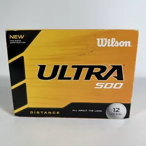 Wilson Ultra 500 Golf Balls (12 balls Lot) 4 x 3-packs + Bonus Tees - Picture 1 of 4