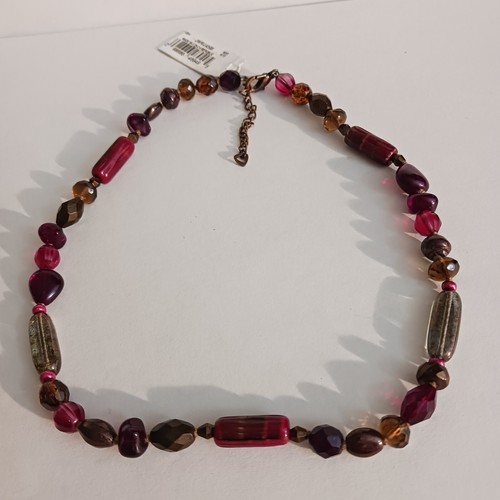 VETEMENTS "Collana Choker Liz Claiborne Vetro Rosso Mirtillo 16"