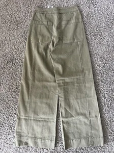 Anthropologie Tiny Wide Leg Olive Green Pant Womens Size Medium NWT - Picture 1 of 15