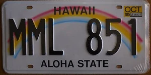 Targa Americana HAWAII MML 851 ALOHA STATE - 31x16 cm - Il Più basso di EBAY - Imagen 1 de 1