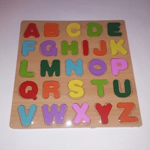 Alphabet Puzzle Wooden Kids Toys Educational Colorful Letter Learning New - Picture 1 of 5