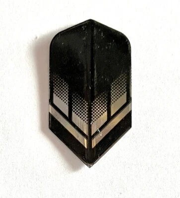 Dart Flights 5 sets Black and Silver Chevron Design Amerithon Slim Shape US Made