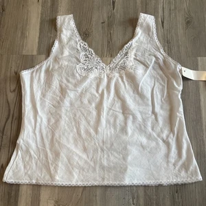 Neu mit Etikett Vintage Wonder Maid Baumwoll-Trägertop mit Spitzenbesatz hergestellt in USA Größe 40 - Bild 1 von 12