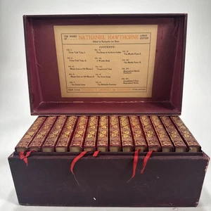 Hawthorne’s Romances Lenox Edition 14 Volume Set Thomas Crowell Hardcover Boxed - Picture 1 of 22
