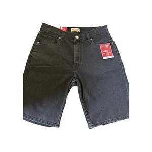 Levi Strauss Signature Classic Denim Shorts Black Size 30 Cott/Poly/Elastane NWT - Picture 1 of 4