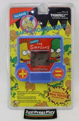 Tiger Elec. Talking The Simpsons Bart vs Homersaurus LCD Handheld Game MIB CIB - Image 1 of 4