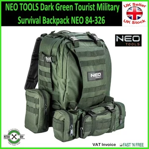NEO TOOLS dunkelgrüner Touristen Militär Survival Rucksack NEO 84-326 - Bild 1 von 10