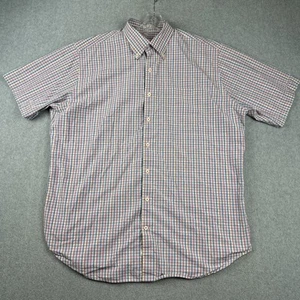 Camicia Peter Millar uomo XL colorata check bottoni manica corta tasca preppy - Foto 1 di 5