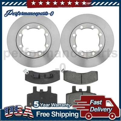 Juego de pastillas de freno de disco delanteras rotor de freno de disco para Chevrolet K3500 1992-2000 Foto 1 de 4