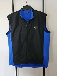 Pearl IZumi Fleece Lined Vest Mens XL Blue Black Full Zip Performance Cycling - Picture 1 of 5
