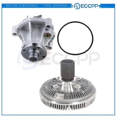 Cooling Water Pump & Electric Fan Clutch for Ford E-150 E-250 Lincoln Navigator - Image 1 of 4