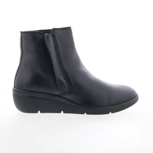 Fly London Nula NULA550FLY-004 Womens Black Leather Ankle & Booties Boots - Picture 1 of 8