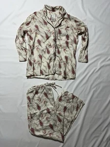 Crabtree & Evelyn Pajamas Womens Small Floral Set Front Button Country Cottage - Picture 1 of 20