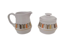 Vintage NORITAKE Progression Mardi Gras Creamer & Sugar Bowl #9019 - Picture 1 of 7