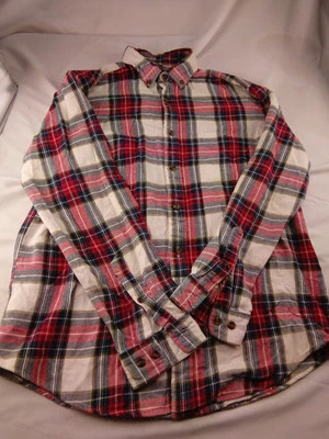 Camisa Para Hombres John Bartlett Abotonada Roja Blanca Azul Talla M Mangas Medianas Largas Foto 1 de 3