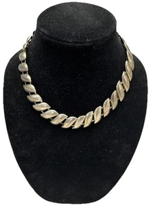 Vintage Taxco Mexico 925 Sterling Silber TL-26 Halsreif Modernist Halskette Wt 85,6 - Bild 1 von 10