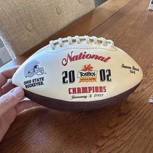 Vintage Ohio State Buckeyes Mini Football 2002 FIESTA BOWL National Champions  - Bild 1 von 3
