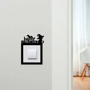 Light Switch Surround Happy Halloween Decor Cat Decorative Switch Cover Frame - Picture 1 of 9