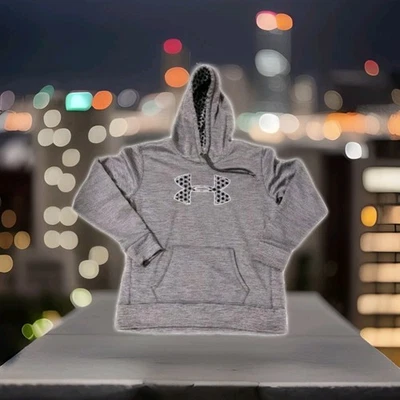 Sudadera Under Armour Storm1 Mujer Grande Gris Logo Pullover Con Capucha con Bolsillo  Foto 1 de 4