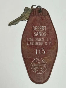 Vintage DESERT SANDS Hotel Motel Zimmer Schlüsselanhänger Albuquerque New Mexico - Bild 1 von 2