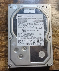 HGST 4tb SAS 7200 RPM Used Great Condition Tested Working - Afbeelding 1 van 3
