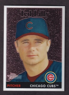 Ted Lilly 2007 Topps Chrome Heritage Card #28 Cubs /1958 - Image 1 of 2