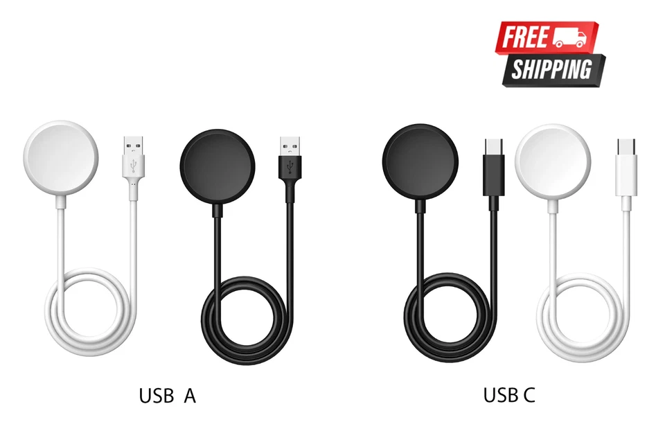 FOR Pixel Watch Wireless Watch Charger USB C USB A Charging Cable Magnetic NEW! - Image 1 of 3